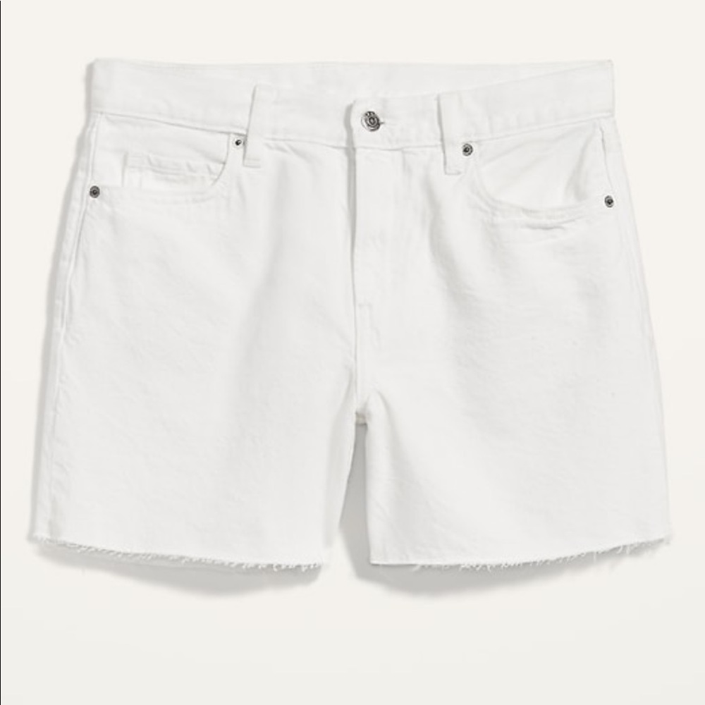White Jean Shorts